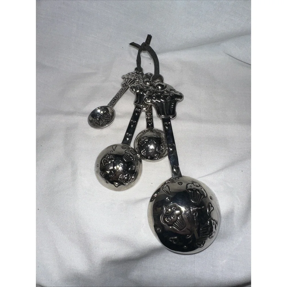GANZ Cupcake 4 pc Measuring Spoon Set ~ Stainless Steel Unused (MM)‎